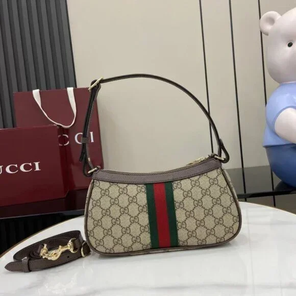 Gucci Ophidia Canvas Shoulder Bag (Small Size)